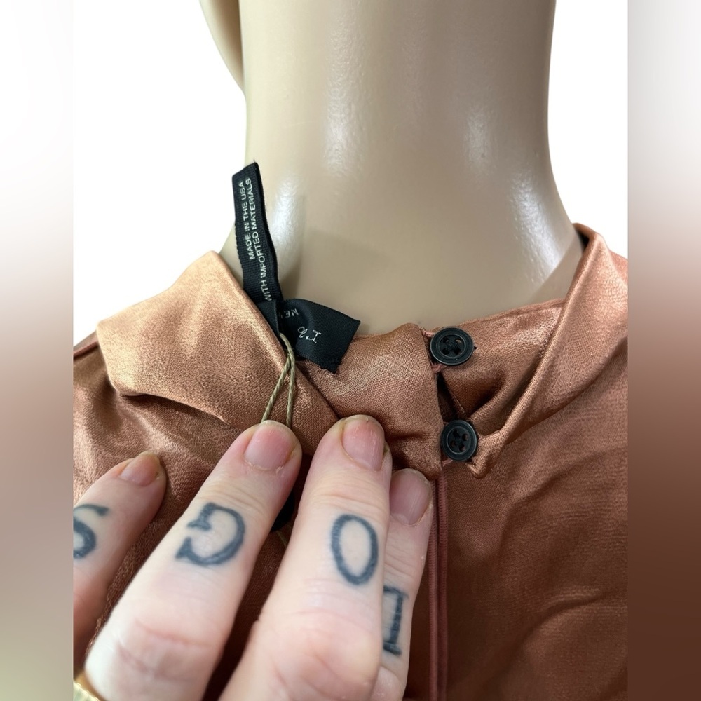 Rag & Bone Audrey Mini Dress in Cork Rose Gold-10 NWT - Picture 5 of 11